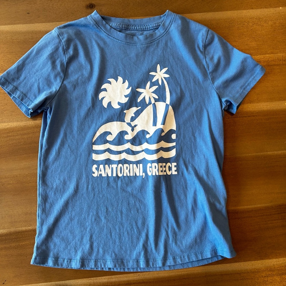 NWOT Abercrombie Kids Blue Santorini Tee
